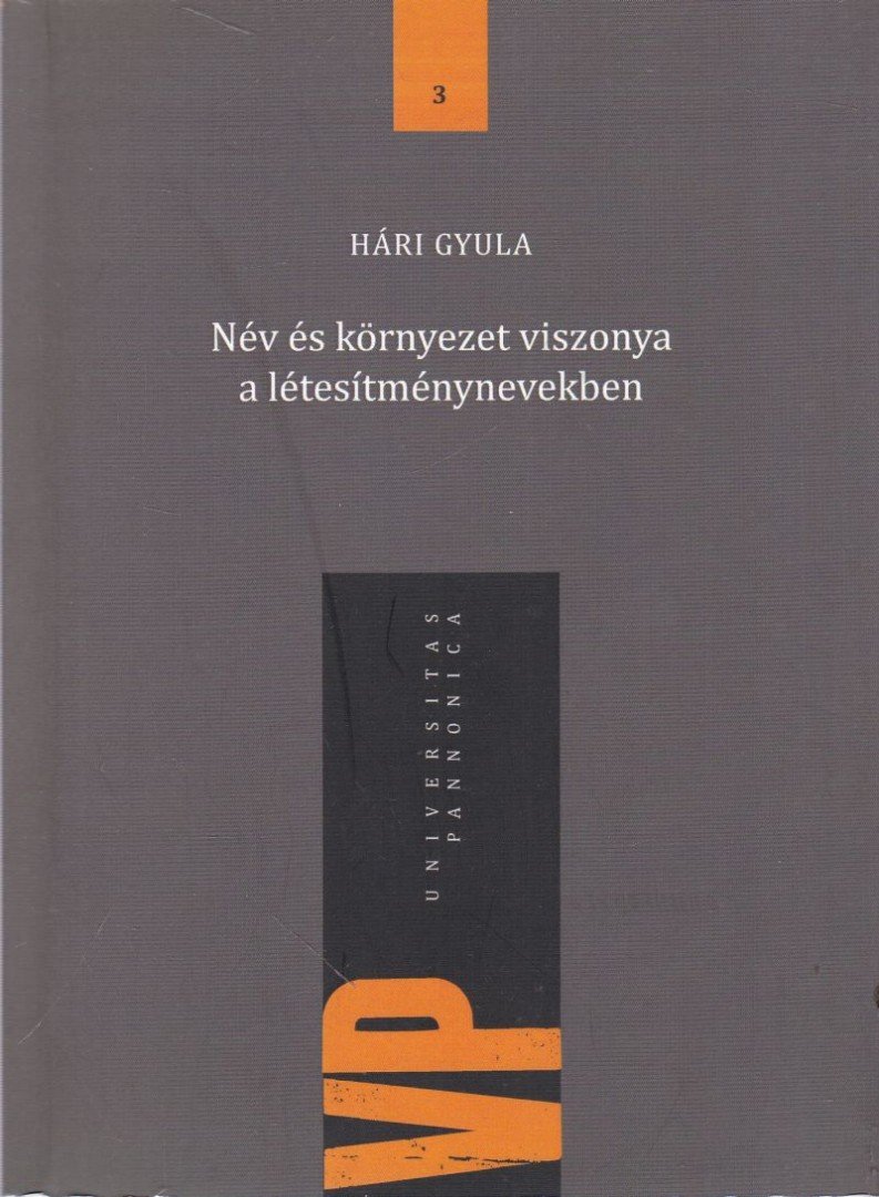 Hári Gyula - Név- és környezet viszonya a létesítménynevekben [antikvár]