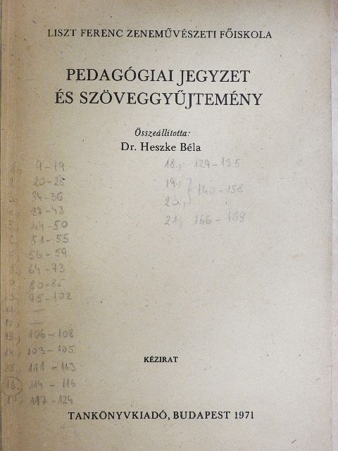 Dr. Komlósi Sándor - Pedagógiai jegyzet és szöveggyűjtemény [antikvár]