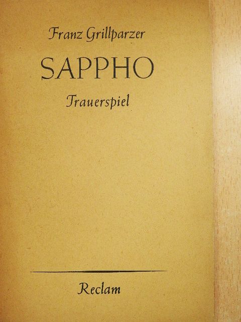 Franz Grillparzer - Sappho (gótbetűs) [antikvár]