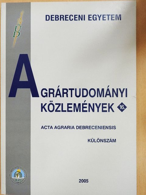 Dávid István - Agrártudományi közlemények 2005/16. Különszám [antikvár]