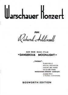 ADDINSELL, RICHARD - WARSCHAUER KONZERT FÜR PIANO SOLO