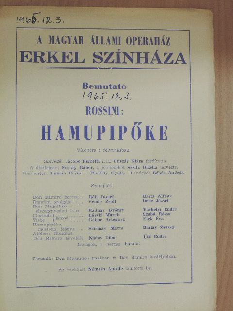 Rossini: Hamupipőke [antikvár]