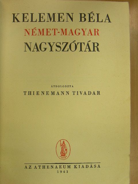 Kelemen Béla - Német-magyar nagyszótár [antikvár]