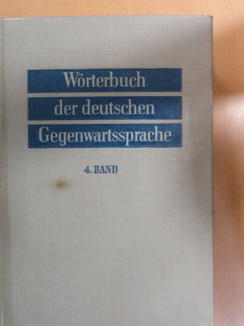 G. Ginschel - Wörterbuch der deutschen Gegenwartssprache 4. [antikvár]