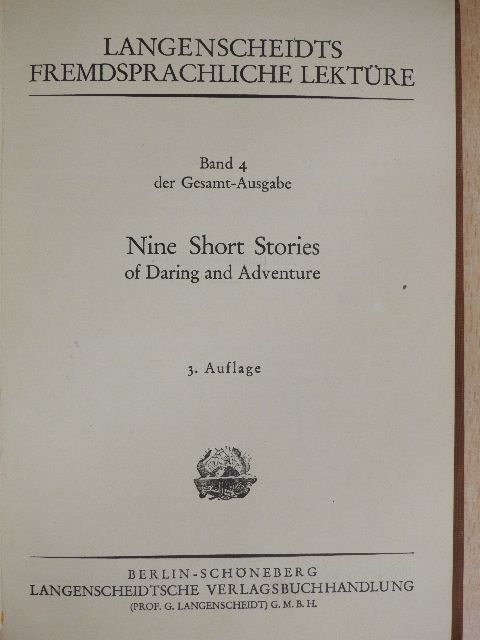 H. M. Edwards - Nine Short Stories of Daring and Adventure [antikvár]