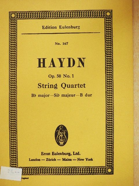 Joseph Haydn - String Quartet No. 44 [antikvár]