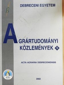 Bedő Zoltán - Agrártudományi közlemények 2002/9. [antikvár]