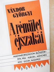 Vándor Györgyi - A rémület éjszakái [antikvár]