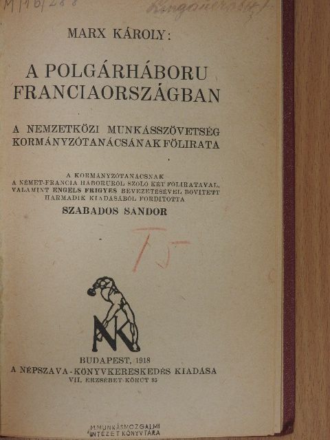 Marx Károly - A polgárháboru Franciaországban [antikvár]