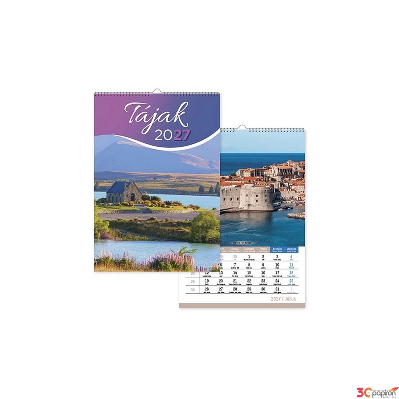 P4111 - 0248 - Naptár fali pd Tájak 21x30 cm 2027