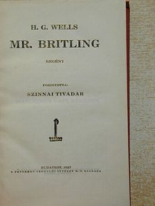 H. G. Wells - Mr. Britling [antikvár]