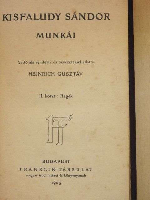 Kisfaludy Sándor - Kisfaludy Sándor munkái II. [antikvár]