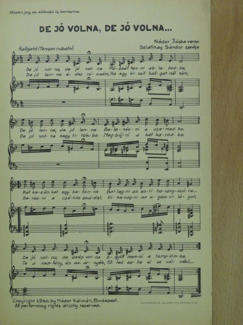 Nádor Jóska - De jó volna, de jó volna... [antikvár]