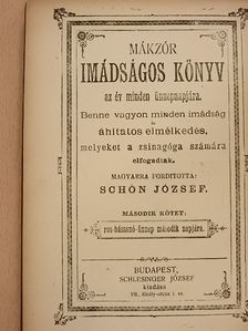 Mákzór imádságos könyv az év minden ünnepnapjára II. [antikvár]