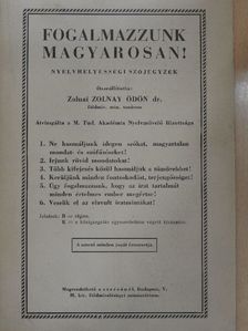 Fogalmazzunk magyarosan! [antikvár]