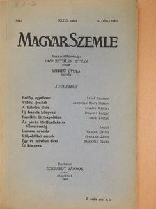 Aldobolyi Nagy Miklós - Magyar Szemle 1942. augusztus [antikvár]