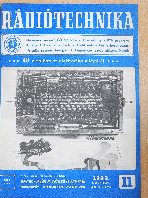 Berki Béla - Rádiótechnika 1983. november [antikvár]