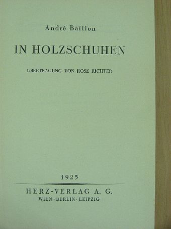 André Baillon - In Holzschuhen [antikvár]
