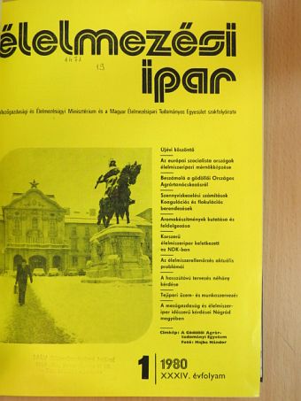Holló János - Élelmezési Ipar 1980. január-december [antikvár]