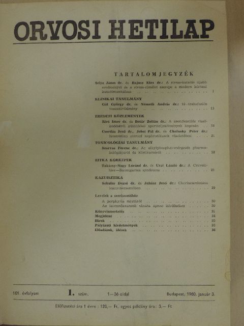 Dr. Bajusz Eörs - Orvosi Hetilap 1960. január-június (fél évfolyam) [antikvár]