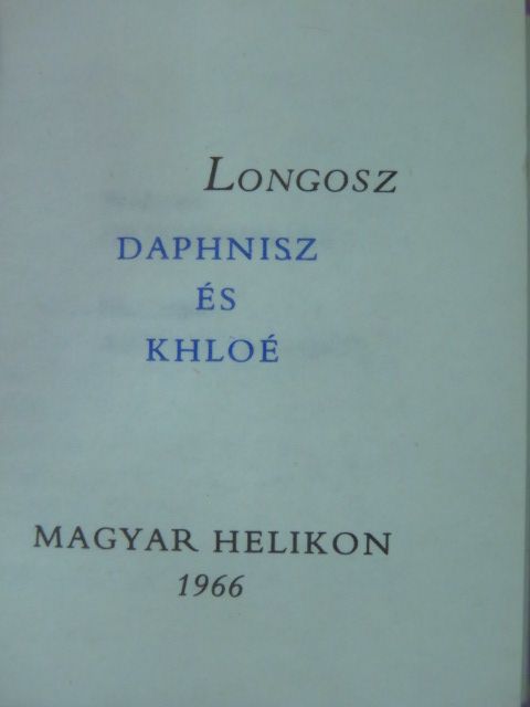 Longosz - Daphnisz és Khloé (minikönyv) [antikvár]