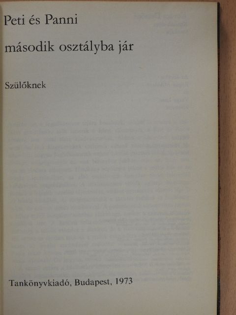 Kovács Dezsőné - Peti és Panni második osztályba jár [antikvár]