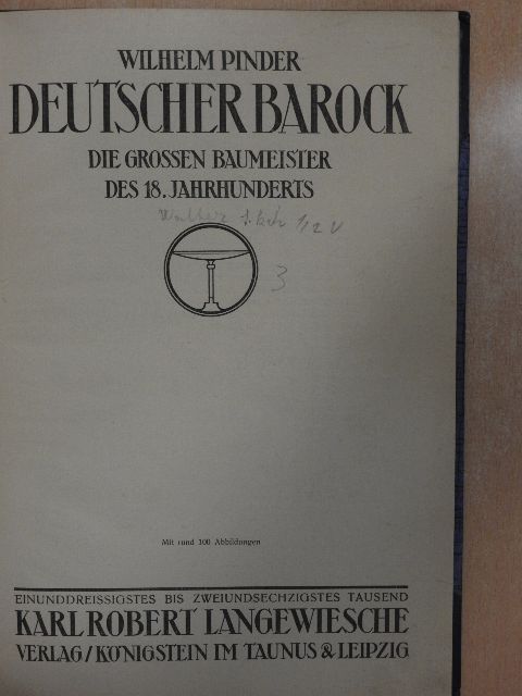 Wilhelm Pinder - Deutscher Barock [antikvár]
