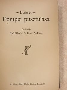 Bulwer - Pompei pusztulása [antikvár]