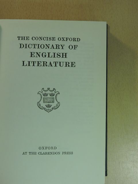 The Concise Oxford Dictionary of English Literature [antikvár]