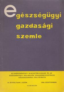 Kövesi Ervin - Egészségügyi gazdasági szemle 1986. szeptember [antikvár]
