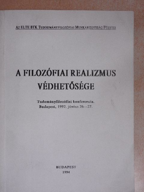 Boros János - A filozófiai realizmus védhetősége [antikvár]