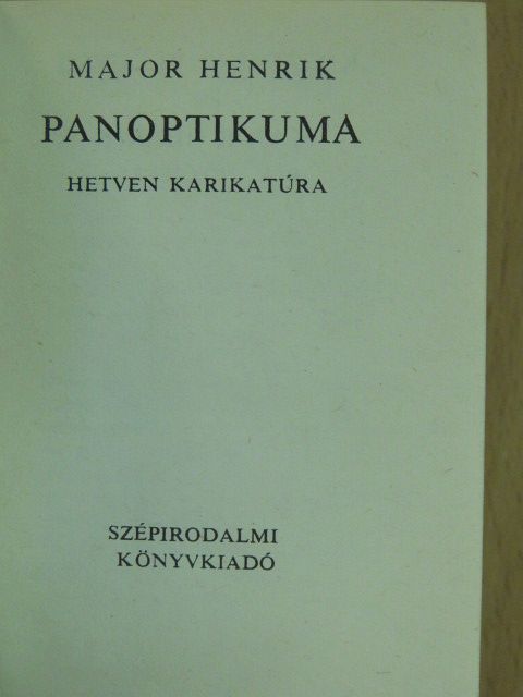 Major Henrik panoptikuma (minikönyv) [antikvár]