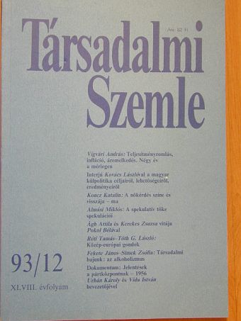 Ágh Attila - Társadalmi Szemle 1993. december [antikvár]