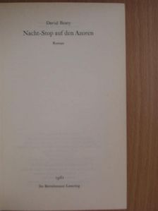 David Beaty - Nacht-Stop auf den Azoren [antikvár]