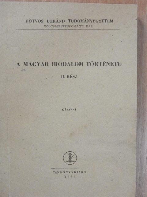 Bóka László - A magyar irodalom története II. [antikvár]
