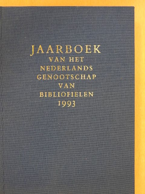 A. D. Renting - Jaarboek van het Nederlands Genootschap van Bibliofielen 1993 [antikvár]