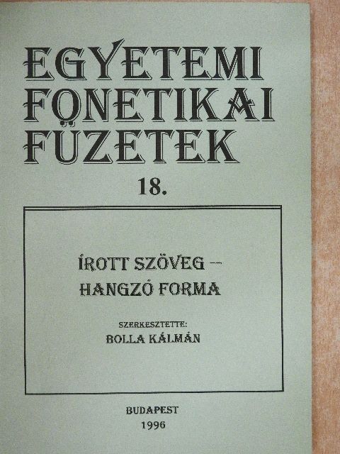 Andó Éva - Írott szöveg - hangzó forma [antikvár]