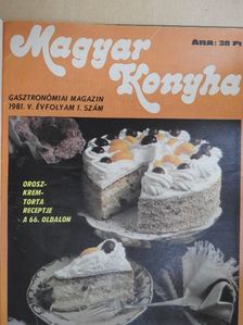 Dr. Zajkás Gábor - Magyar Konyha 1980-1981. (vegyes számok) (4 db) [antikvár]