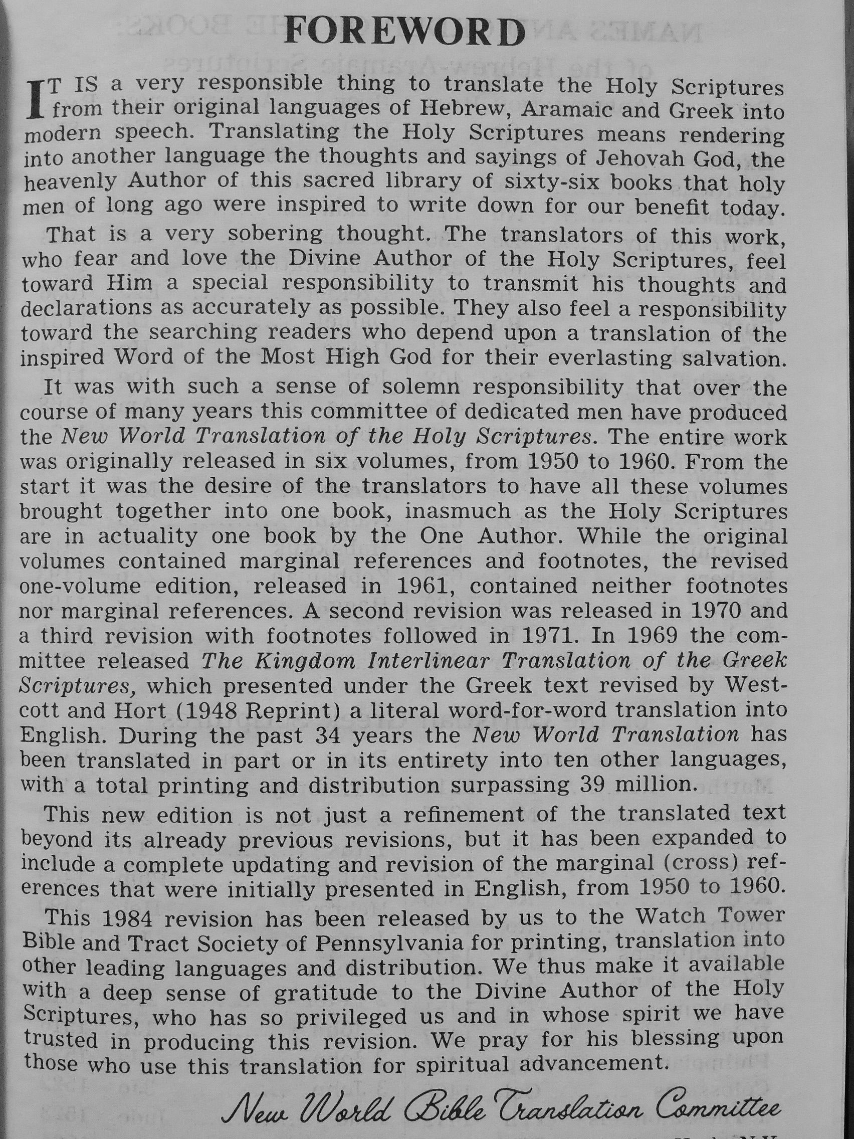New World Translation of the Holy Scriptures [antikvár]