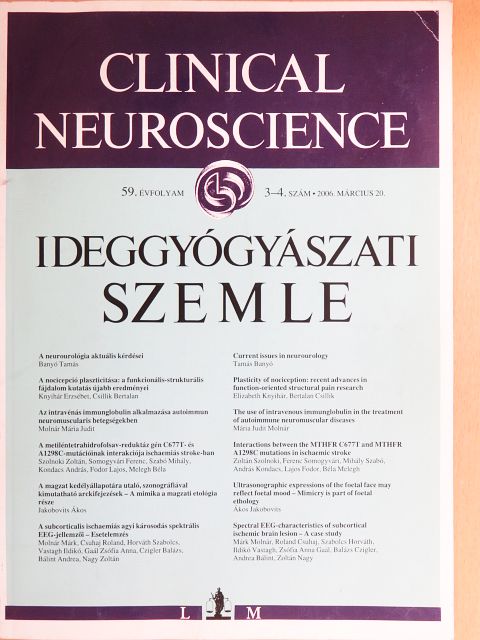 Banyó Tamás - Ideggyógyászati Szemle 2006. március 20. [antikvár]