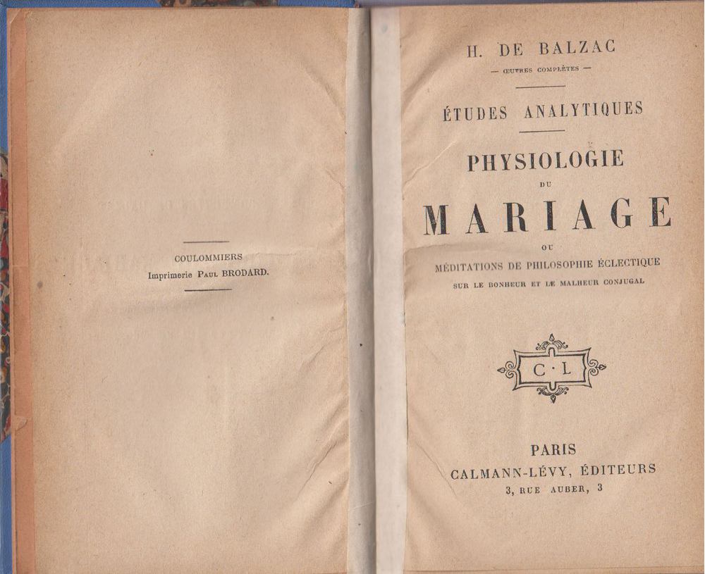 Honoré de Balzac - Physiologie du marriage [antikvár]