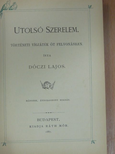 Dóczi Lajos - Utolsó szerelem [antikvár]