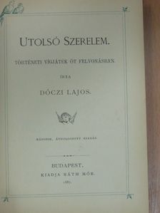Dóczi Lajos - Utolsó szerelem [antikvár]