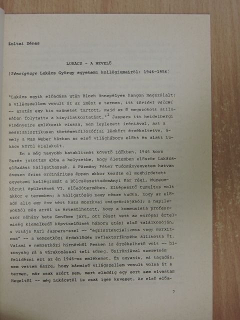 Zoltai Dénes - Lukács - a nevelő [antikvár]