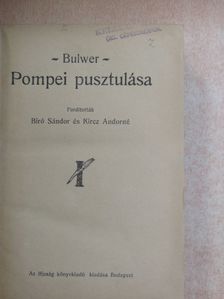 Bulwer - Pompei pusztulása [antikvár]
