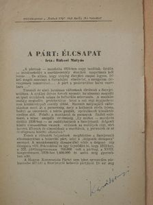 Rákosi Mátyás - A párt: élcsapat [antikvár]