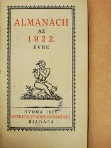 Andrád Sámuel - Almanach az 1922. évre [antikvár]