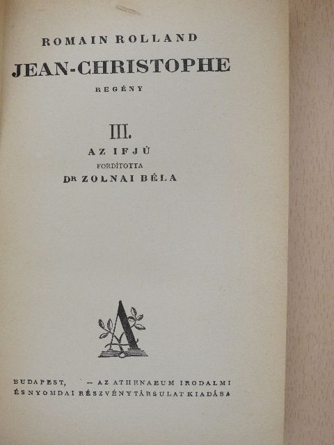 Romain Rolland - Jean-Christophe III. [antikvár]