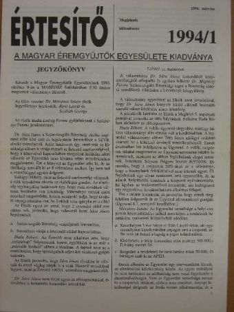 Dr. Szabó Lajos - Értesítő 1994/1. [antikvár]