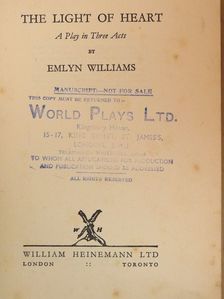 Emlyn Williams - The light of heart [antikvár]